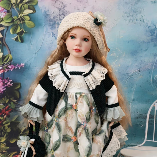 Cloveray 28 inch Large Size Original Realistic Vinyl Doll Retro Vinyl Cloth Body Doll High Quality Handmade Collectible Art Gift