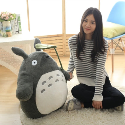 30/40/55/70cm Laugh Heartily Totoro Plush Toy Stuffed Movie Anime Totoro Animal Doll with Lotus Leaf Totoro Plushies Decor