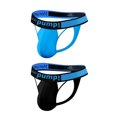 Men's Modal Soft Skin-Friendly Lightweight Thong, Front Double Hollow Out Single Thong Design, Contrast Waistband Underwear