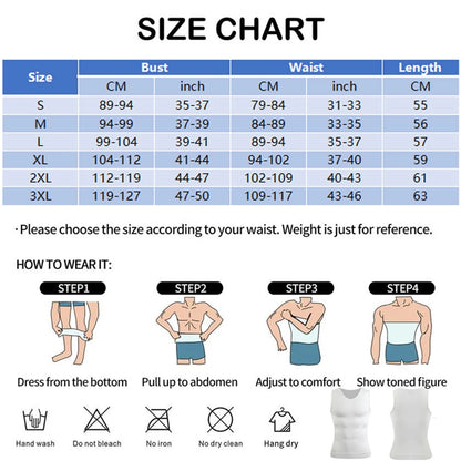 Men's Body Shaper Slimming Shirt V Neck Tummy Vest Compression Base Layer Slim Muscle Tank Top Shapewear