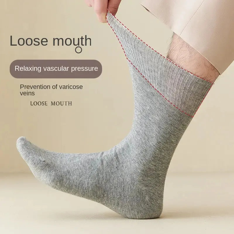 5/10 Pair male Non Binding Diabetes Socks Comfortable Breathable Socks Suitable For Elderly Man For Fat Feet Men Plus Size 39-48