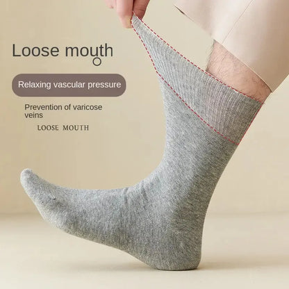 5/10 Pair male Non Binding Diabetes Socks Comfortable Breathable Socks Suitable For Elderly Man For Fat Feet Men Plus Size 39-48