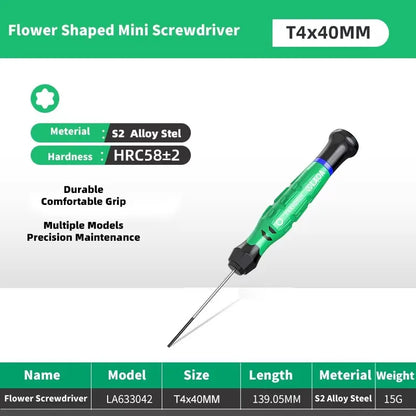 LAOA 1pcs precision screwdriver SL1.0-4.0 screwdriver phillips mini screwdriver phillips screwdriver plum blossom T5-T20