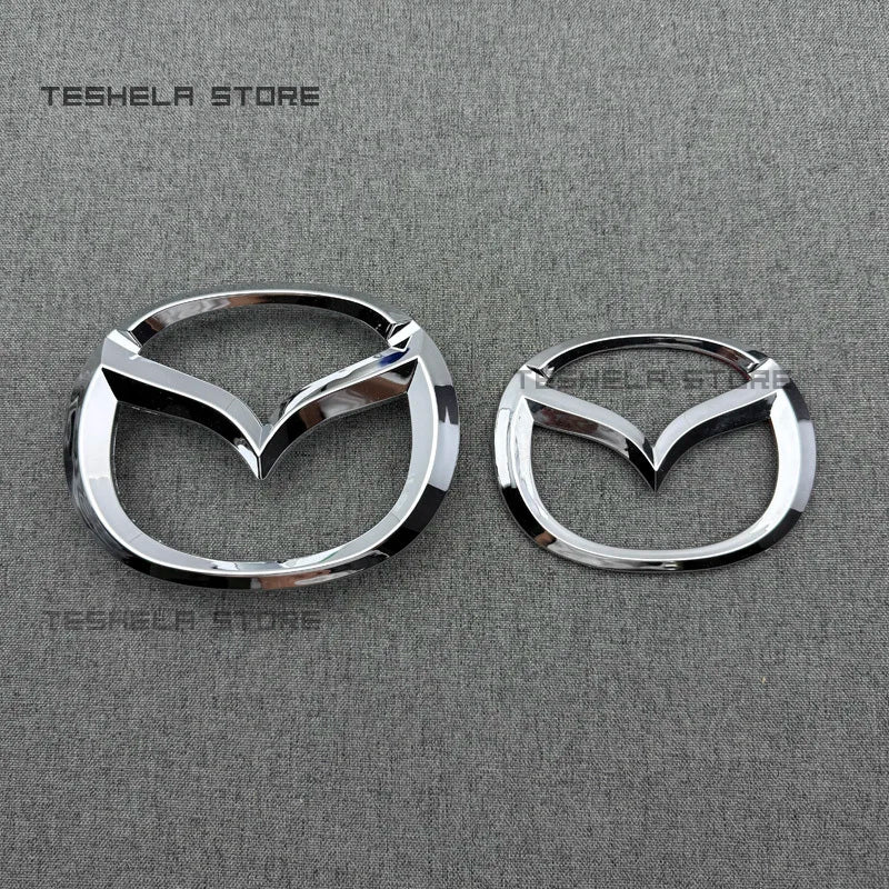 black/silver for MAZDA 6 Car Front Hood Bonnet Emblem Rear Tail Bumper Trunk Wheel Sticker Badge Styling auto Accessories