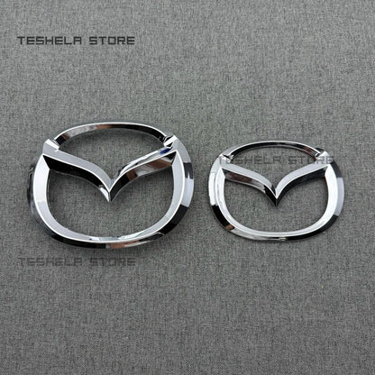 black/silver for MAZDA 6 Car Front Hood Bonnet Emblem Rear Tail Bumper Trunk Wheel Sticker Badge Styling auto Accessories