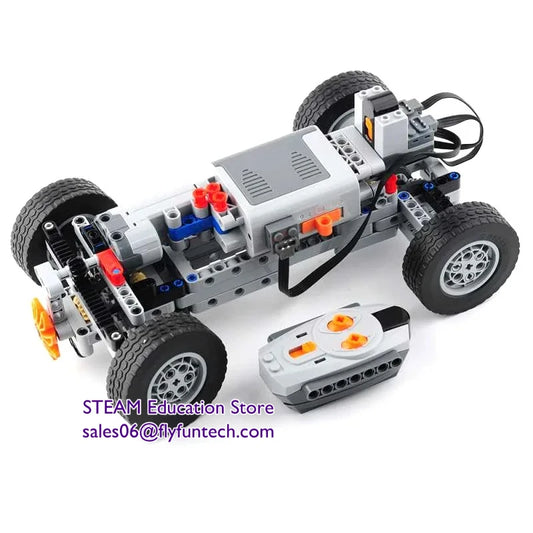 Four-wheel Drive Remote Control Car Motor Power 4WD RC Car Kit 32019 86652 Wheel Building Blocks Compatible with Legoeds RC Car
