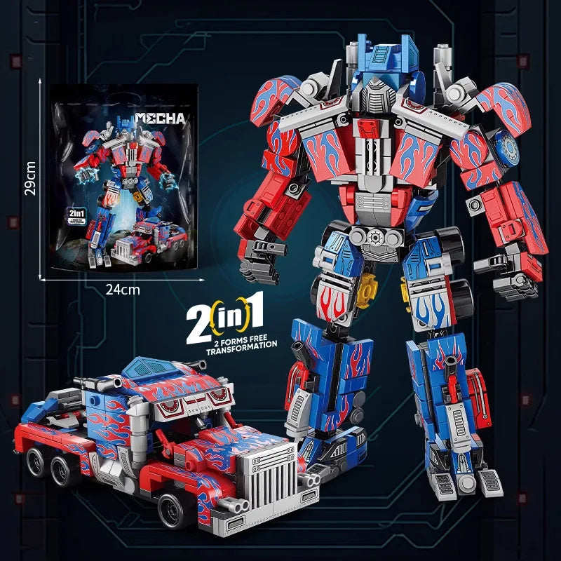 Lewan 2077 Steel Mech American Team Killer Assembled Building Blocks Boy Toy Gift Compatible with Lego