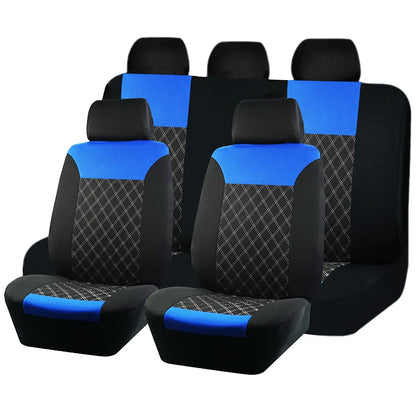 Car Seat Covers Double Line Embroidery Quilted Splicing Universal Size Fit For Most Car Polyester Fabric Seat Covers For Car
