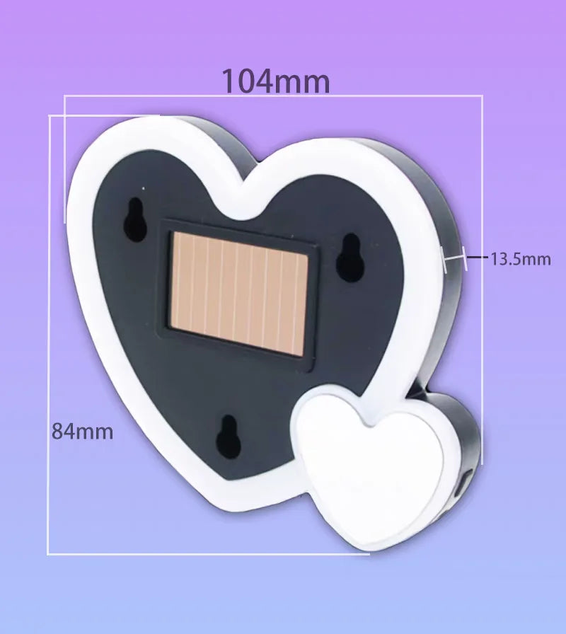 New Car Solar Triangle Window Heart-Shaped Light Emitting Heart-Shaped Atmosphere Light Interior Wiring Free Led Atmosphere Ligh
