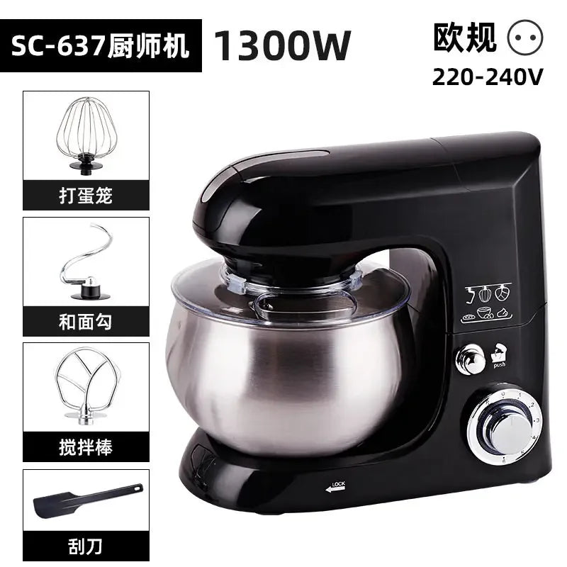110V/220V Dragon Stand Mixer Small Household Multi-function Dough Kneader Cream Whisker Automatic WWW