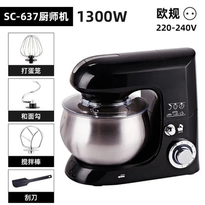 110V/220V Dragon Stand Mixer Small Household Multi-function Dough Kneader Cream Whisker Automatic WWW