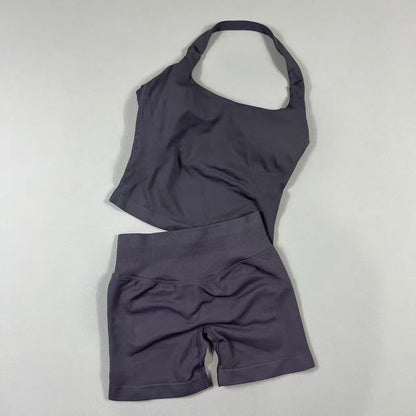 2 Pieces Sportswear Women Yoga Set Gym Clothes Sportswear Yoga Suits High Waist Scrunch Fitness Tracksuits  Pilates Set
