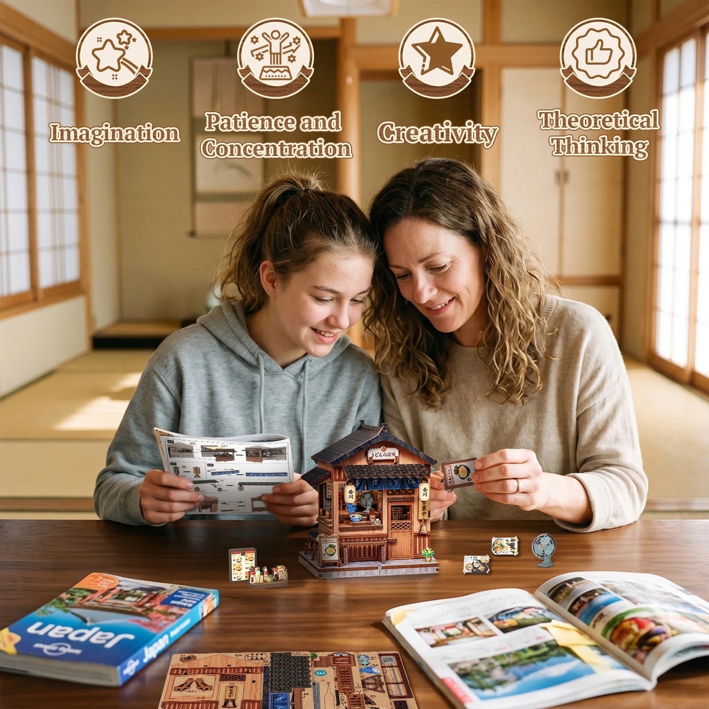 CUTEBEE Miniature Dollhouse Book Nook Kit 3D Puzzle for Bookshelf Decor Japanese Convenience Store Model Perfect Gift for Craft