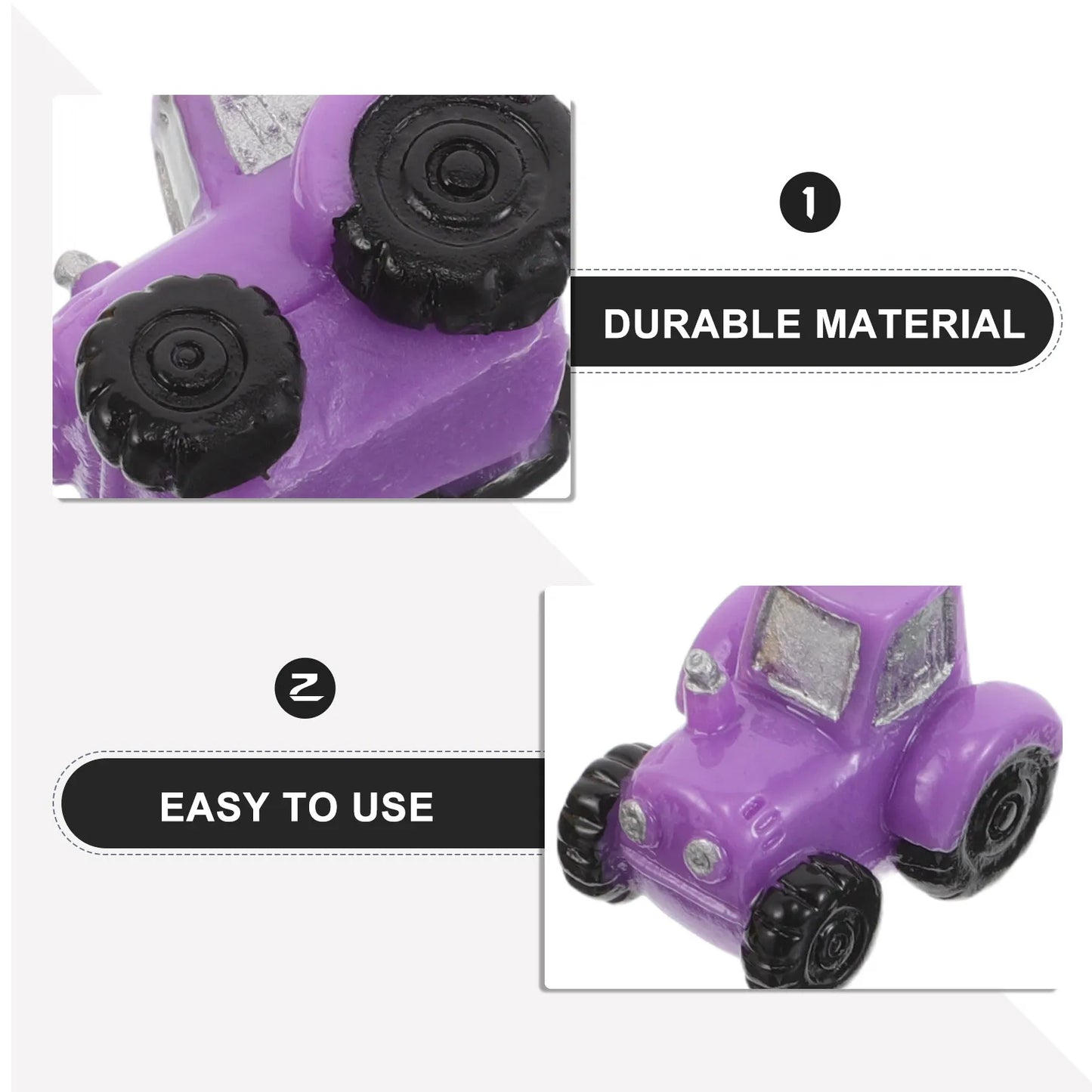 12Pcs Mini Resin Micro Landscape Farm Tractors Detailed Miniature Farmer Vehicles for Fairy Garden Scene Fairy Garden Vehicles