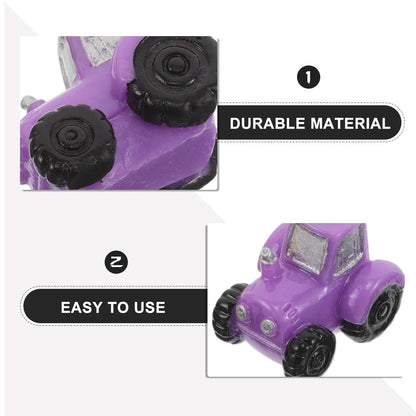 12Pcs Mini Resin Micro Landscape Farm Tractors Detailed Miniature Farmer Vehicles for Fairy Garden Scene Fairy Garden Vehicles