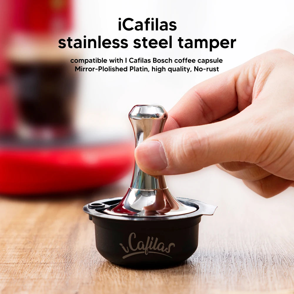 Coffee Powder Tamper for Bosch  machine Tassimo Reusable Coffee Capsules Stainless Steel  Powder Hammer