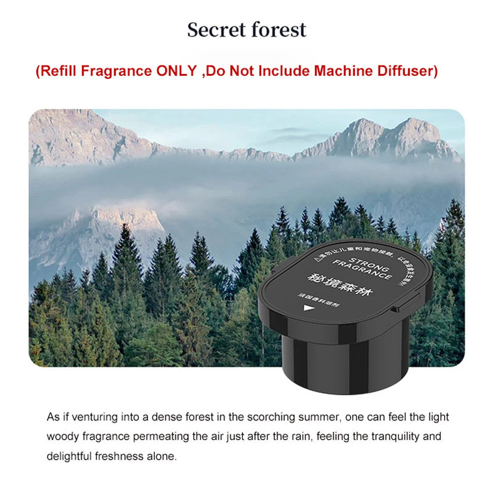 Smart Vehicle Aromatherapy Machine，Auto Start/Stop，Atomized Scent Diffusion，3-Gear Control，Detachable Replaceable Cartridge