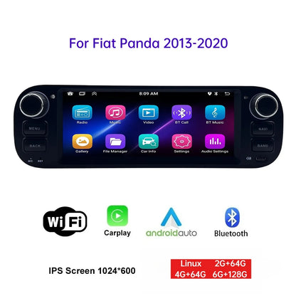 For Fiat Panda 2013-2020  Auto Multimedia Player  6.86" Touch Screen Steering Wheel Control Car GPS Navigation  Bluetooth Call