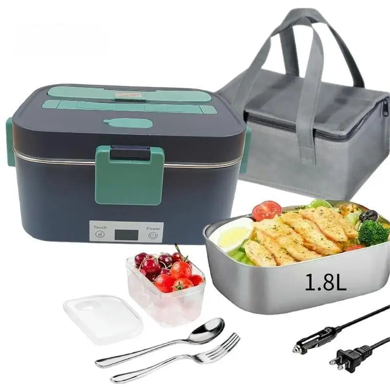 Electric Lunch Box Food Warmer 1.8L Camping Bento Picnic Portable Food Warmer Car/Truck/Home Car Electric Lunch Box
