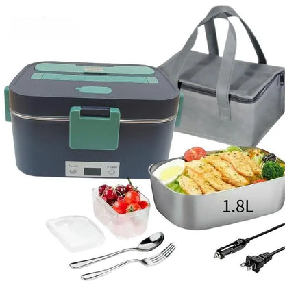Electric Lunch Box Food Warmer 1.8L Camping Bento Picnic Portable Food Warmer Car/Truck/Home Car Electric Lunch Box