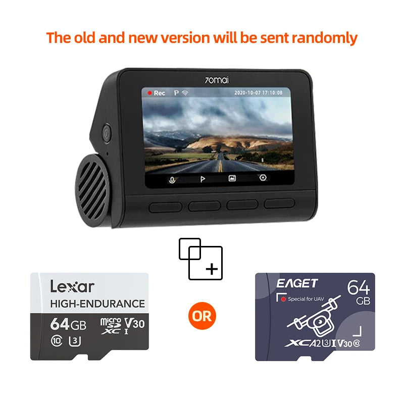 HIGH-ENDURANCE Micro SD 32GB 64GB 128GB TF Card USH-3 for 70mai 4K Dash Cam A810 A800SE A800S A510 A500S M310 S500 EAGET Card
