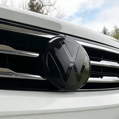 Golf 6 Golf 7 Golf 7.5 Golf8 2pcs Front and Rear Emblem For VW Not Affect ACC Modified Black Label Flat Mirror Logo Cover Sticke