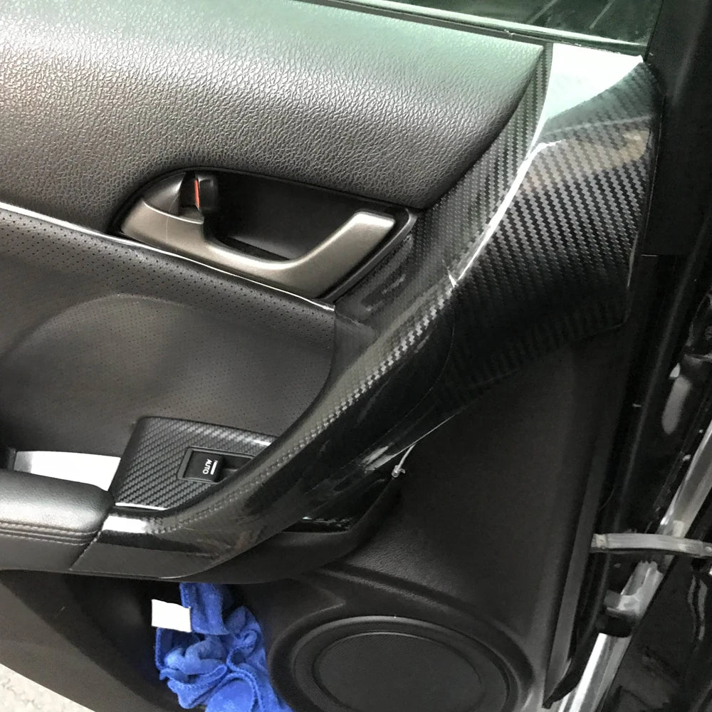 For Acura TSX CU2 2009-2013 Car-Styling 3D/5D Carbon Fiber Car Interior Center Console Color Molding Sticker Decals Parts