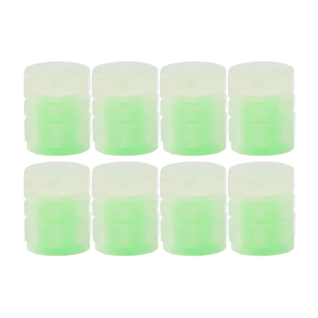 20Pcs Luminous Tire Valve Caps Car Fluorescent Tyre Valve Stem Caps Cover Night Glowing Bike Motorcycle Car Wheel Decoration
