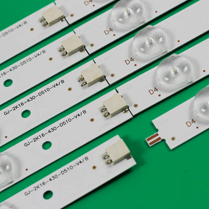 5pcs/lot 10leds LED backlight bar for 43" TV 43CH6000 le43s5970 TPT430US TPT430H3 LB-PF3528-GJD2P5C435X10-B GJ-2K16-430-D510-V4