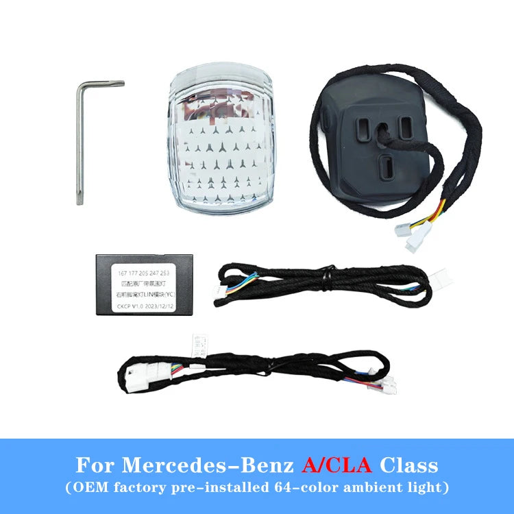 64 Color Light For Mercedes-Benz A B CLA GLA GLB GLE GLS Crystal Handle Gear Shift Knob Automatic Transmission Gear Shifter