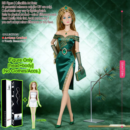BJD MJD 1/6 Realistic Supermodel Doll 12.6 Inch Ball Jointed Articulated Posable Collectible NoClothes