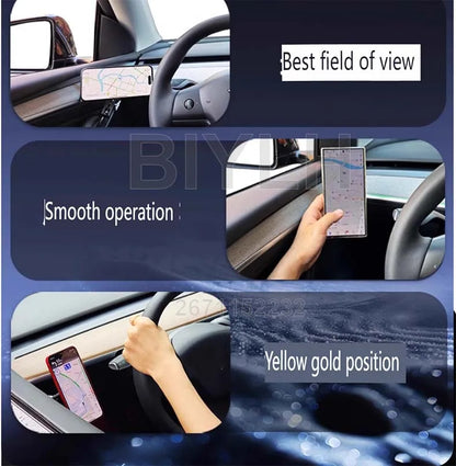 Car Metal Mobile Phone Holder For Tesla MODEL Y Model 3 Highland 2025 Powerful Magnetic Door Side Mobile Phone Holder Accessorie
