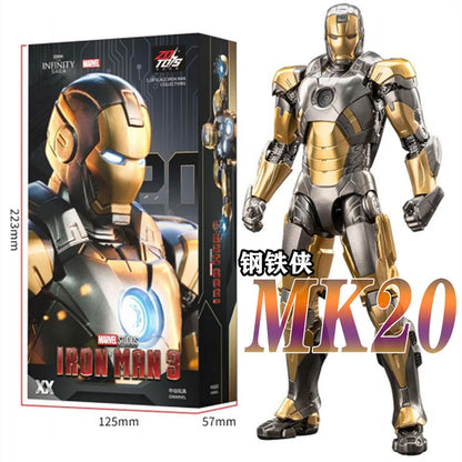 Marvel Avengers ZD Toys Iron Man MK3 MK1 MK6 MK7 MK5 Tony Stark Iron Patriot War Machine Action Figure Ironman Collect Toy Gift