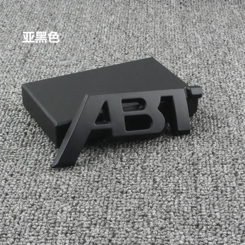 ABT-Style Gloss Black Rear Trunk Emblem - 1PCS Adhesive Badge Compatible with Audi A3/A4/A5/A6/A7/A8 & Q2/Q3/Q5/Q7 Models