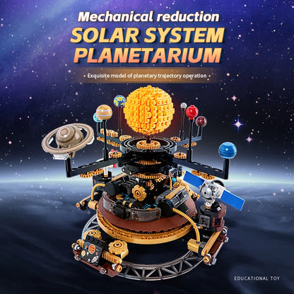 946PCS Electric Solar System Planetarium MOC Building Blocks DIY STEM Educational Home Decor Toy Kids Birthday Gift