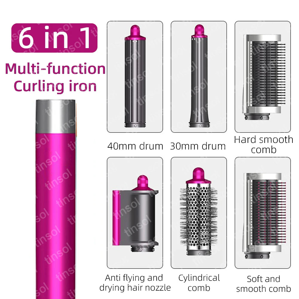 7-in-1 Multi-Function Hair Dryer & Styling Tool Curling Iron Hot Air Curling Brush Curling Barrel Professional Straightener