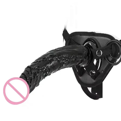 Wearable Strapon Penis for Women Black Dildo Pants Lesbian G Spot Stimulator Adult Standard Size Women Strap Sex Toys for Women