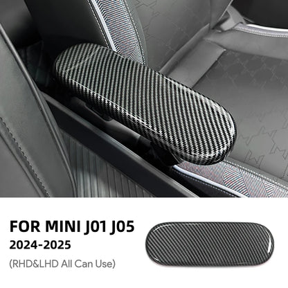For MINI Cooper E/SE J01 EV Aceman J05 2024 2025 Car Center Console Storage Box Armrest Panel Cover Sticker Interior Accessories