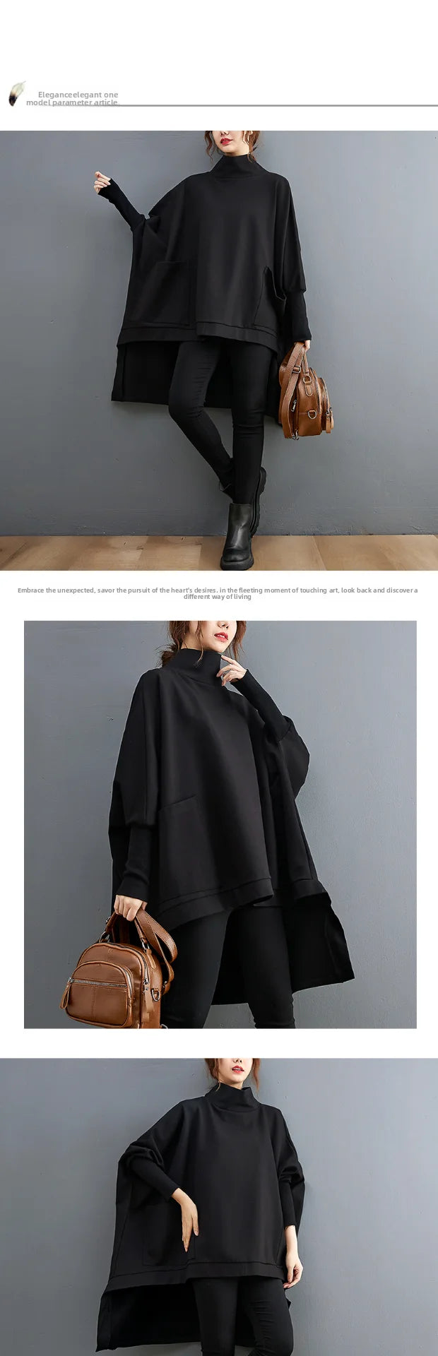 plus Size High Collar Casual Long Sve Sweatirt for plus Size Women Autumn Faion Comfortable Loose Fit Slimming Effect