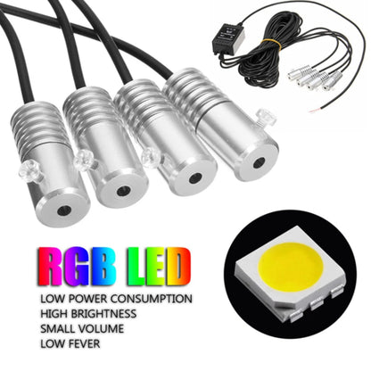 6 in 1 RGB LED Atmosphere Car Light Interior Ambient Light Fiber Optic Strips Light by App Control DIY Music 8M Fiber Optic Band
