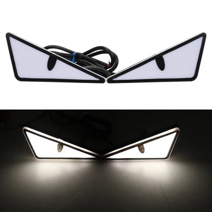 2PCS Car LED Devil Eyes Light Universal Demon Eyes Headlight Motorcycle Mini Turn Signal Flasher Tail Lamp Auto Decoration Light