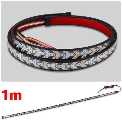 12 24V Car Truck LED Tailgate Light Strip Dynamic Flowing Arrow Tail Light LED Strip Brake Light Turn Signal Warning Lamp
