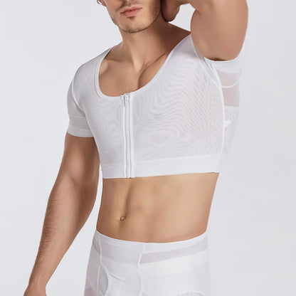 Men Chest Binder Gynecomastia Compression Vest For Post Surgery Breathable Buckle Underwear Tank Top Breast Reduction Shapewear