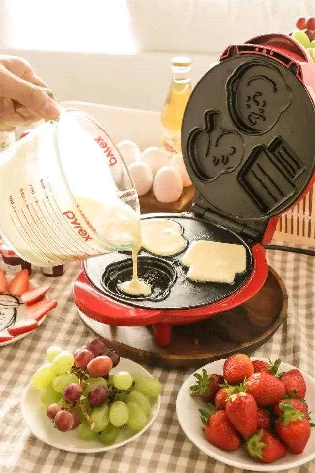 220V Snoopy Electric Waffle Maker - Bring Fun and Deliciousness to Your Breakfast AN