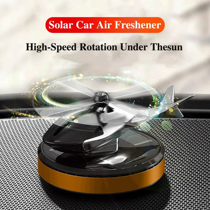 Solar Car Helicopter Propeller Fragrance Auto Interior Accessories for Men Women Car Perfume Decoration