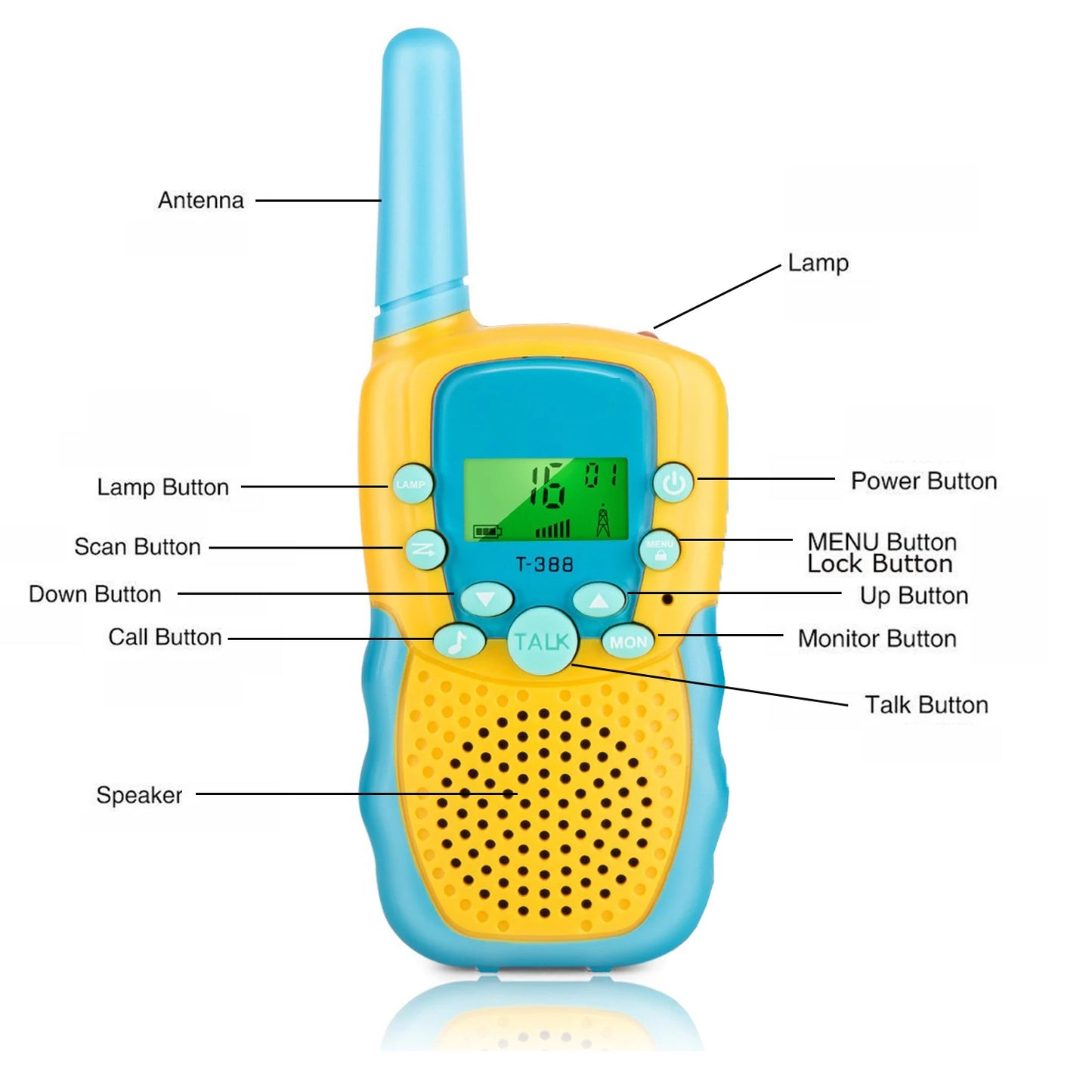 Obuby Toys for 3-12 Year Old Boys Walkie Talkies for Kids Gifts Toys with Backlit LCD Flashlight 3 KMs Outside Hiking Camping