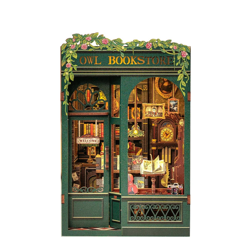 Cutebee DIY Dollhouse Kit Wooden Doll Houses Miniature Doll house Assembled With Light  Model Casa for Children Adult Gifts