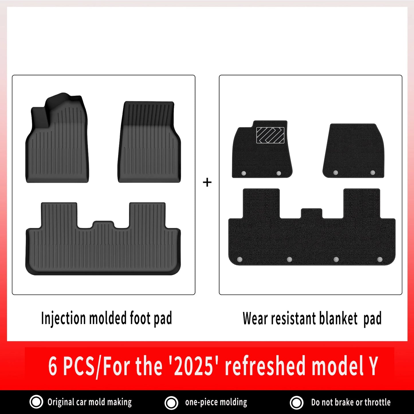TPE Car Floor Mats For New Tesla Model Y 2025 Juniper Luggage Mat Set Waterproof Anti-slip Trunk Mats Floor Liner Backrest Mats