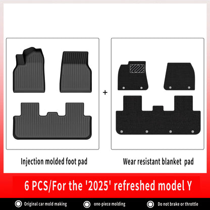 TPE Car Floor Mats For New Tesla Model Y 2025 Juniper Luggage Mat Set Waterproof Anti-slip Trunk Mats Floor Liner Backrest Mats