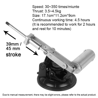 Telescopic Sex Machines with 60mm Aluminum Suction Cup 39mm/45mm Stroke DC 24V Reciprocating Linear Actuator Sex Toys 100V-240V